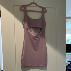 Lavender Sleeveless Cutout Dress
